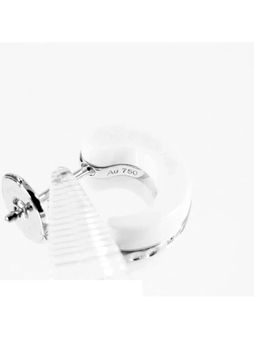 Chanel Ultra Collection Earrings White Gold 18K Ceramic